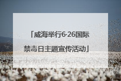 威海举行6·26国际禁毒日主题宣传活动