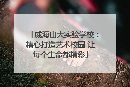 威海山大实验学校：精心打造艺术校园 让每个生命都精彩