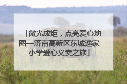 微光成炬，点亮爱心地图—济南高新区东城逸家小学爱心义卖之旅