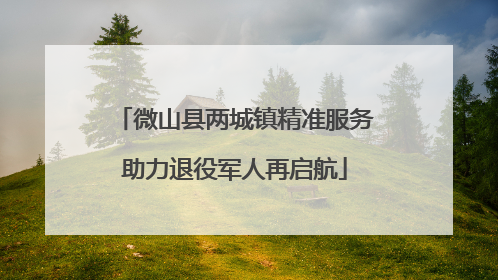 微山县两城镇精准服务助力退役军人再启航