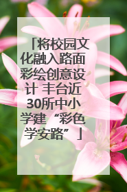 将校园文化融入路面彩绘创意设计 丰台近30所中小学建“彩色学安路”
