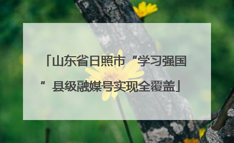 山东省日照市“学习强国”县级融媒号实现全覆盖