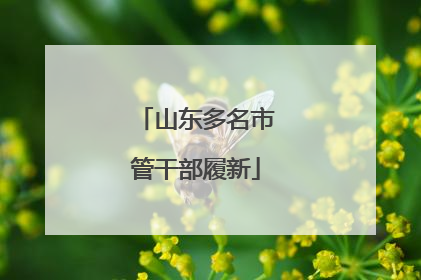 山东多名市管干部履新