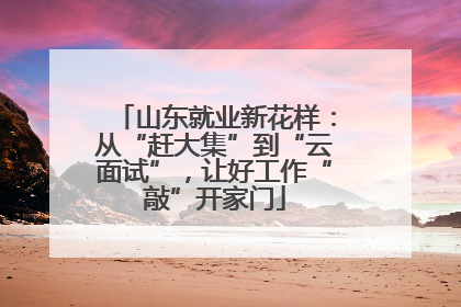 山东就业新花样：从“赶大集”到“云面试”，让好工作“敲”开家门