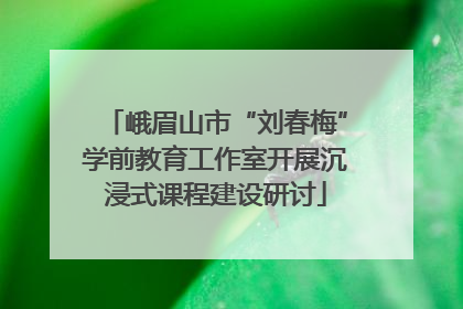 峨眉山市“刘春梅”学前教育工作室开展沉浸式课程建设研讨