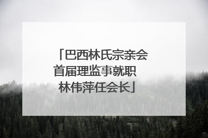 巴西林氏宗亲会首届理监事就职 林伟萍任会长