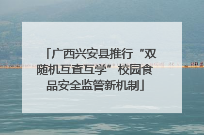 广西兴安县推行“双随机互查互学”校园食品安全监管新机制