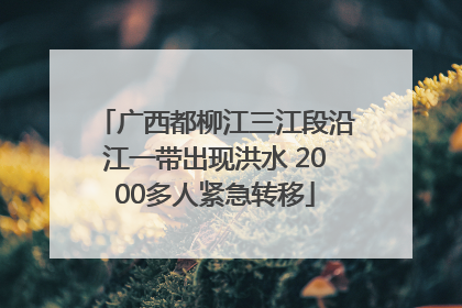 广西都柳江三江段沿江一带出现洪水 2000多人紧急转移