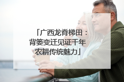 广西龙脊梯田：背篓变迁见证千年农耕传统魅力