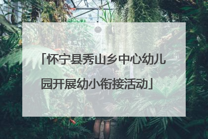 怀宁县秀山乡中心幼儿园开展幼小衔接活动
