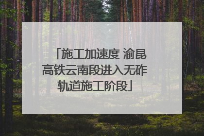 施工加速度 渝昆高铁云南段进入无砟轨道施工阶段