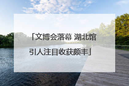 文博会落幕 湖北馆引人注目收获颇丰