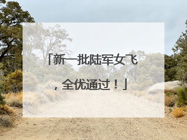 新一批陆军女飞，全优通过！
