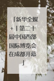 新华全媒+丨第二十届中国西部国际博览会在成都开幕