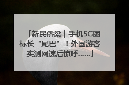 新民侨梁｜手机5G图标长“尾巴”！外国游客实测网速后惊呼……