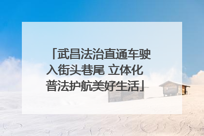 武昌法治直通车驶入街头巷尾 立体化普法护航美好生活