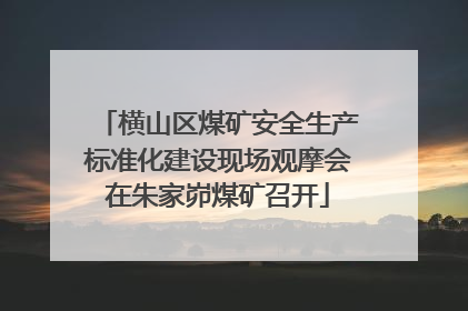 横山区煤矿安全生产标准化建设现场观摩会在朱家峁煤矿召开