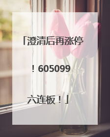 澄清后再涨停！605099六连板！