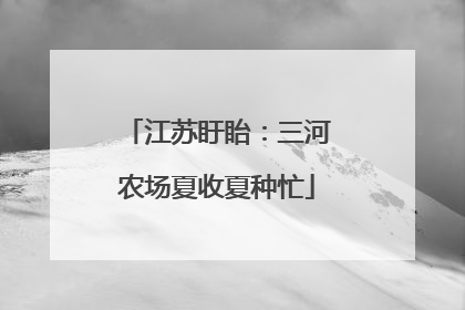 江苏盱眙：三河农场夏收夏种忙