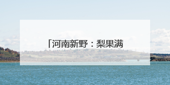 河南新野：梨果满枝头 林下土生金