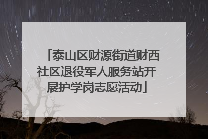 泰山区财源街道财西社区退役军人服务站开展护学岗志愿活动