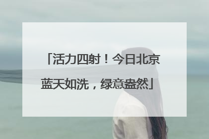 活力四射！今日北京蓝天如洗，绿意盎然