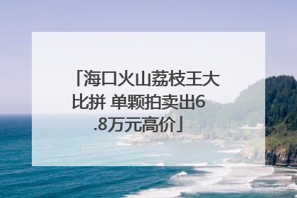 海口火山荔枝王大比拼 单颗拍卖出6.8万元高价
