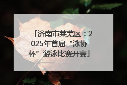济南市莱芜区：2025年首届“泳协杯”游泳比赛开赛