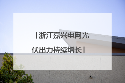浙江嘉兴电网光伏出力持续增长