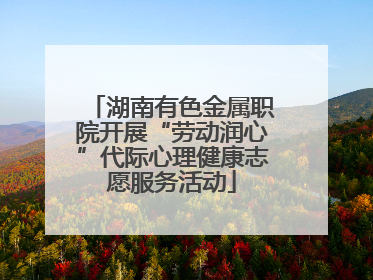 湖南有色金属职院开展“劳动润心”代际心理健康志愿服务活动