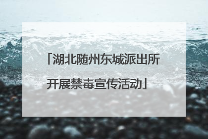 湖北随州东城派出所开展禁毒宣传活动