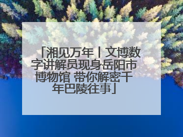 湘见万年丨文博数字讲解员现身岳阳市博物馆 带你解密千年巴陵往事