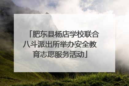 肥东县杨店学校联合八斗派出所举办安全教育志愿服务活动