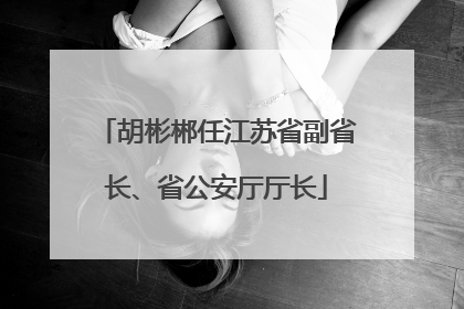 胡彬郴任江苏省副省长、省公安厅厅长