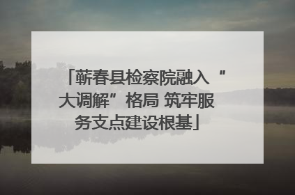 蕲春县检察院融入“大调解”格局 筑牢服务支点建设根基