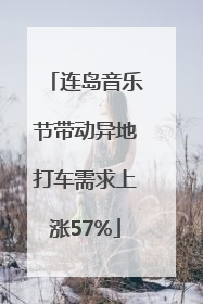 连岛音乐节带动异地打车需求上涨57%