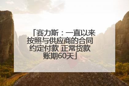 赛力斯：一直以来按照与供应商的合同约定付款 正常货款账期60天