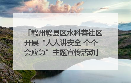 赣州赣县区水科巷社区开展“人人讲安全 个个会应急”主题宣传活动