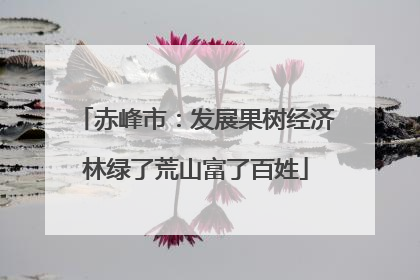 赤峰市：发展果树经济林绿了荒山富了百姓