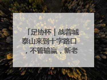 足协杯｜战蓉城泰山来到十字路口，不管输赢，新老交替势在必行