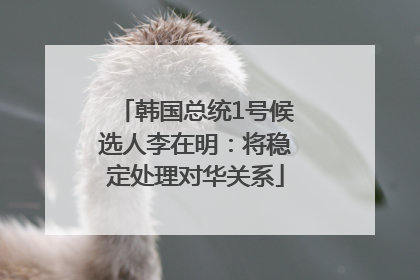 韩国总统1号候选人李在明：将稳定处理对华关系