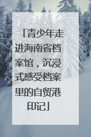 青少年走进海南省档案馆，沉浸式感受档案里的自贸港印记