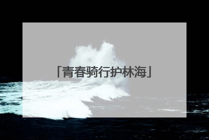 青春骑行护林海