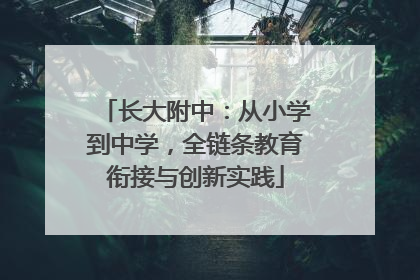 长大附中：从小学到中学，全链条教育衔接与创新实践