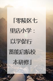零陵区七里店小学：以学促行 蓄能启航校本研修