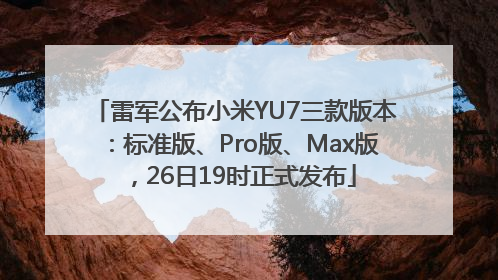 雷军公布小米YU7三款版本：标准版、Pro版、Max版，26日19时正式发布