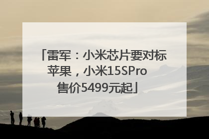 雷军：小米芯片要对标苹果，小米15SPro售价5499元起