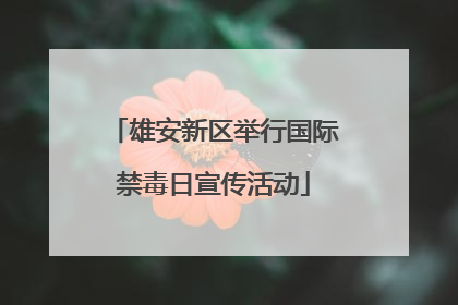 雄安新区举行国际禁毒日宣传活动