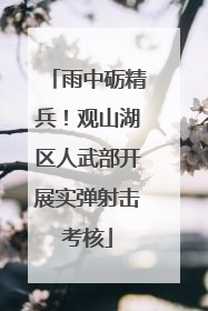 雨中砺精兵！观山湖区人武部开展实弹射击考核