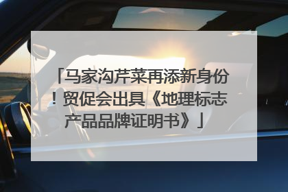 马家沟芹菜再添新身份！贸促会出具《地理标志产品品牌证明书》